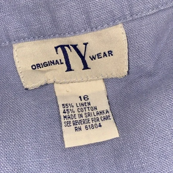 Vintage maxi dress size 16 fish graphic linen cotton blend - Picture 3 of 4